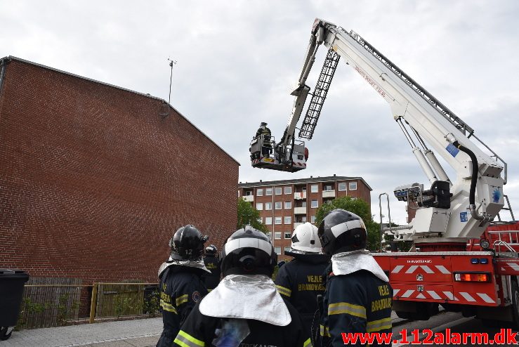 Personredning – bygning. Nørremarksskolen i Vejle. 07/07-2017. Kl. 19:10.