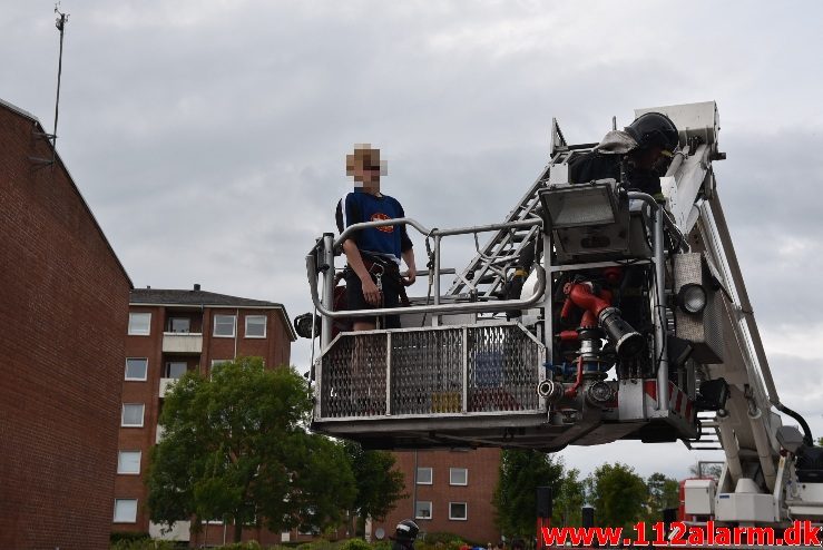 Personredning – bygning. Nørremarksskolen i Vejle. 07/07-2017. Kl. 19:10.