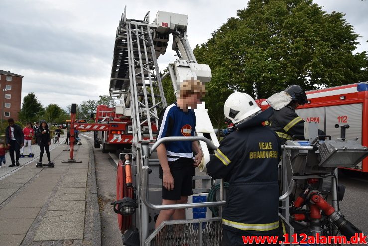 Personredning – bygning. Nørremarksskolen i Vejle. 07/07-2017. Kl. 19:10.