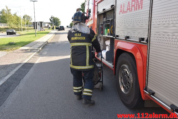 Brand i Villa. Jenlevej i Højen. 18/07-2017. Kl. 18:21.