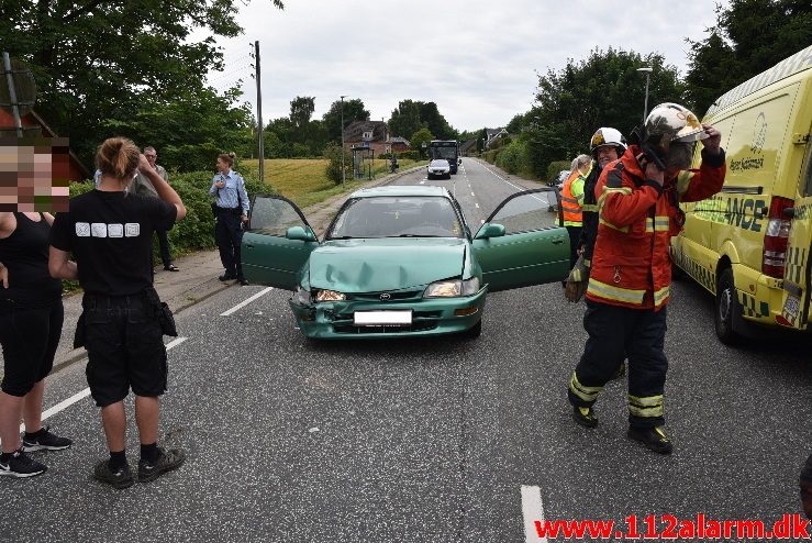 FUH-Fastklemte. Ribe Landevej i Nr. Vilstrup. 25/07-2017. Kl. 17:36.