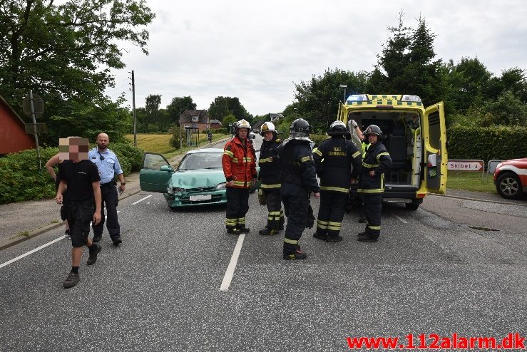 FUH-Fastklemte. Ribe Landevej i Nr. Vilstrup. 25/07-2017. Kl. 17:36.