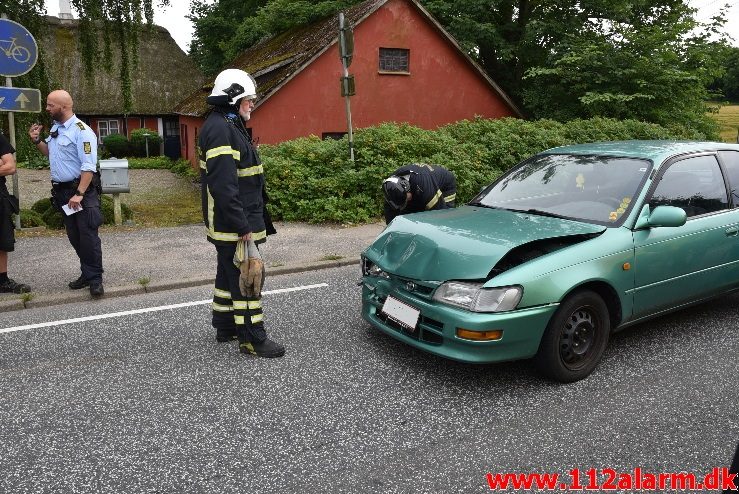 FUH-Fastklemte. Ribe Landevej i Nr. Vilstrup. 25/07-2017. Kl. 17:36.