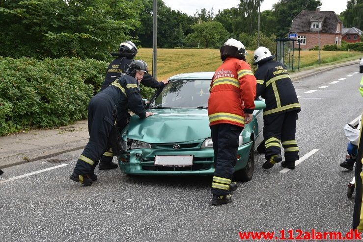 FUH-Fastklemte. Ribe Landevej i Nr. Vilstrup. 25/07-2017. Kl. 17:36.