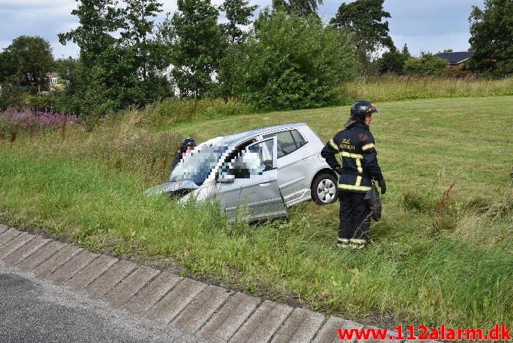 FUH med fastklemt. Viborg Hovedvej 80 Tørring. 06/08-2017. Kl. 12:31.