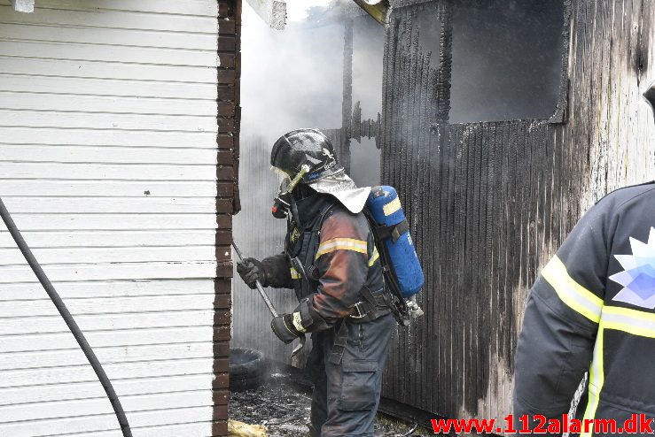 Brand i institution. Amaliegade i Børkop. 12/08-2017. Kl. 14:12.