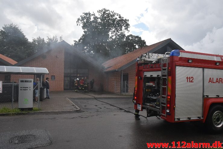 Brand i institution. Vindinggård Center i Vejle. 12/08-2017. Kl. 14:18.