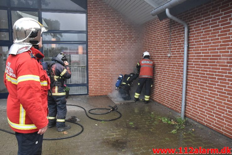 Brand i institution. Vindinggård Center i Vejle. 12/08-2017. Kl. 14:18.