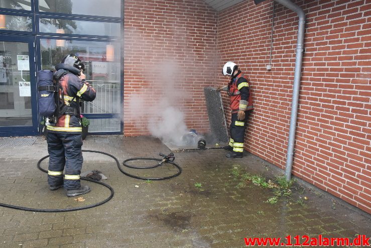 Brand i institution. Vindinggård Center i Vejle. 12/08-2017. Kl. 14:18.