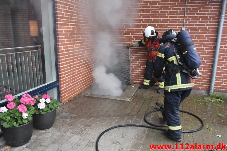 Brand i institution. Vindinggård Center i Vejle. 12/08-2017. Kl. 14:18.