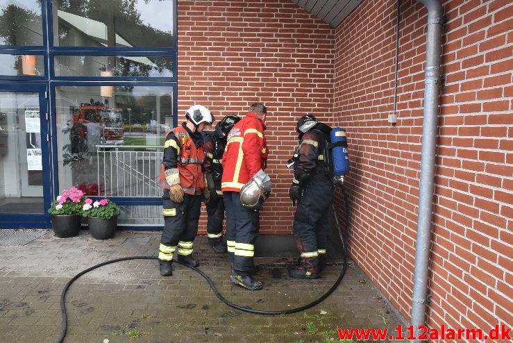 Brand i institution. Vindinggård Center i Vejle. 12/08-2017. Kl. 14:18.