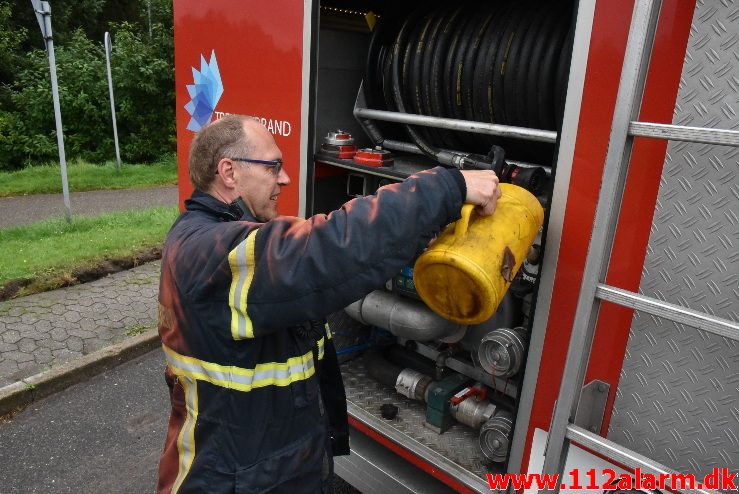 Brand i institution. Amaliegade i Børkop. 12/08-2017. Kl. 14:12.