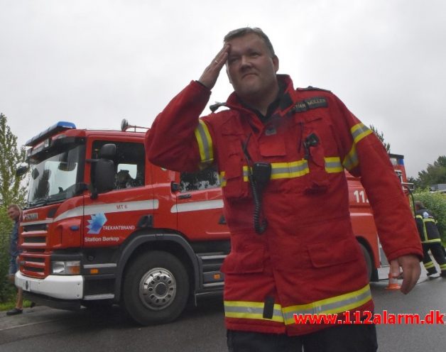 Brand i institution. Amaliegade i Børkop. 12/08-2017. Kl. 14:12.