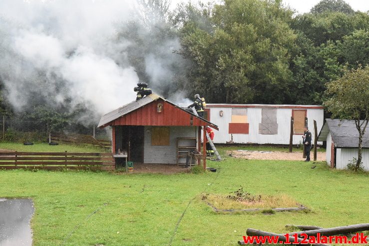 Brand i institution. Amaliegade i Børkop. 12/08-2017. Kl. 14:12.