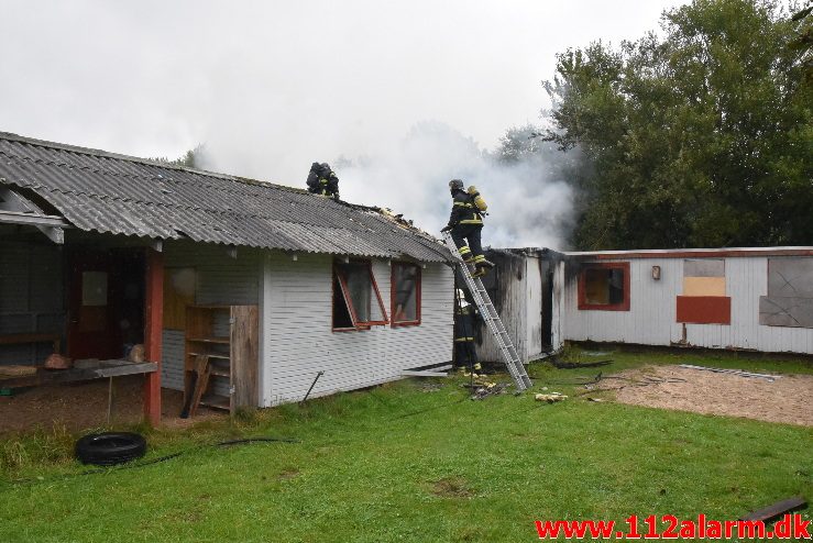 Brand i institution. Amaliegade i Børkop. 12/08-2017. Kl. 14:12.