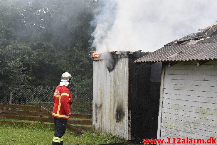 Brand i institution. Amaliegade i Børkop. 12/08-2017. Kl. 14:12.