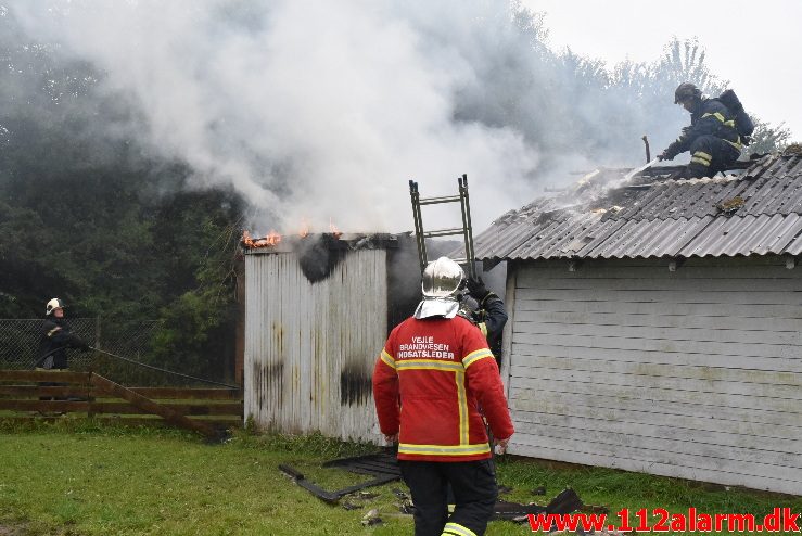 Brand i institution. Amaliegade i Børkop. 12/08-2017. Kl. 14:12.