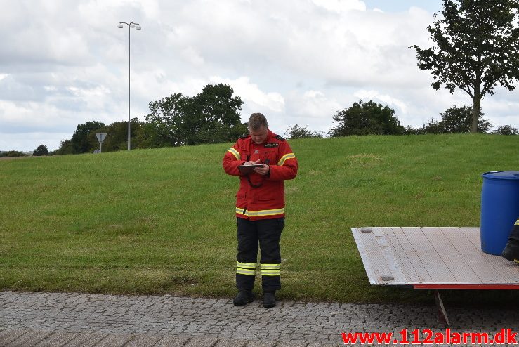 Mindre forurening spild. Ribevej i Ødsted. 22/08-2017. Kl. 11:31.