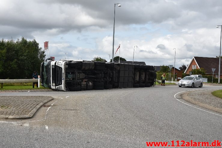 Mindre forurening spild. Ribevej i Ødsted. 22/08-2017. Kl. 11:31.