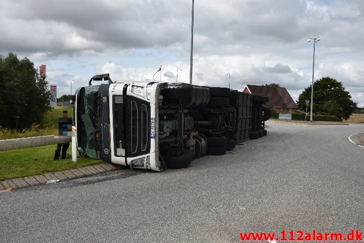 Mindre forurening spild. Ribevej i Ødsted. 22/08-2017. Kl. 11:31.