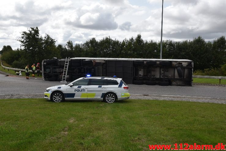 Mindre forurening spild. Ribevej i Ødsted. 22/08-2017. Kl. 11:31.