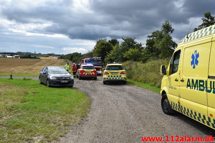 Gårdbrand. Troldhøjvej ved Bredal. 27/08-2017. Kl. 13:55.