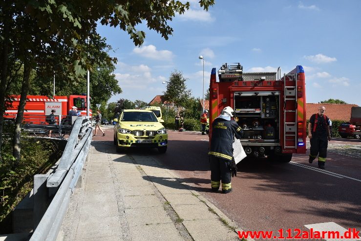 FUH med fastklemt . Skovgade i Jelling. 29/08-2017. Kl. 14:23.