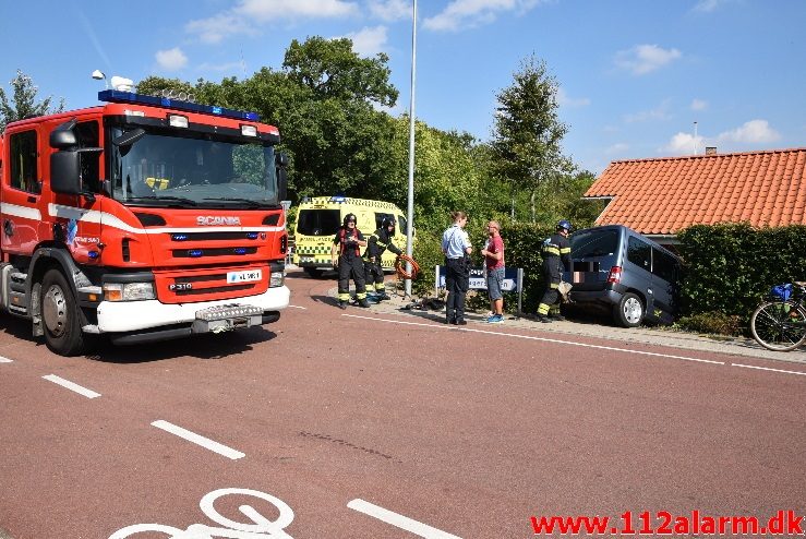 FUH med fastklemt . Skovgade i Jelling. 29/08-2017. Kl. 14:23.