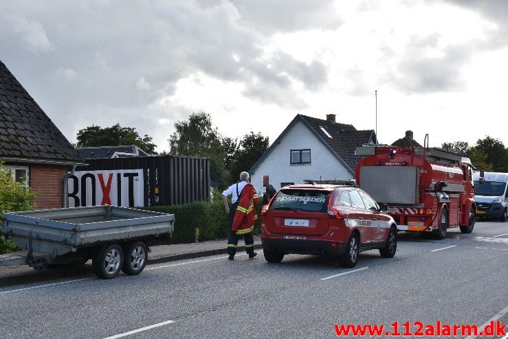 Brand i Villa. Billundvej i Ny Nørup. 31/08-2017. Kl. 17:18.