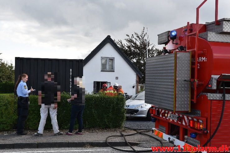 Brand i Villa. Billundvej i Ny Nørup. 31/08-2017. Kl. 17:18.