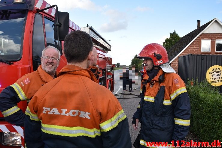 Brand i Villa. Billundvej i Ny Nørup. 31/08-2017. Kl. 17:18.