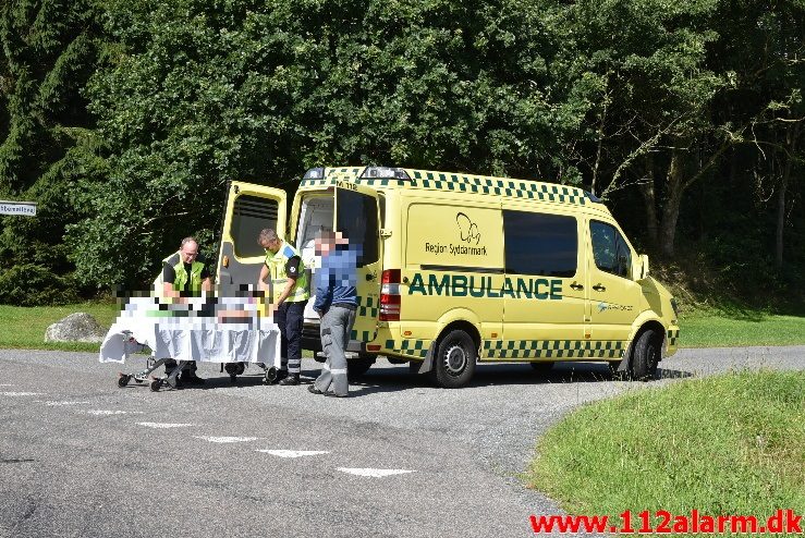 FUH med Fastklemte. Ryttergrøftsvejen ved Gårslev. 03/09-2017. KL.12:59.