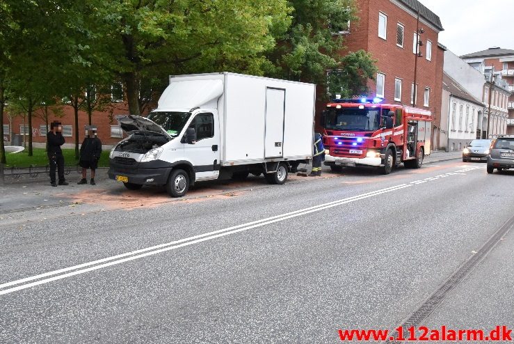 Mindre forurening. Dæmningen i Vejle. 25/09-2017. Kl. 18:16.