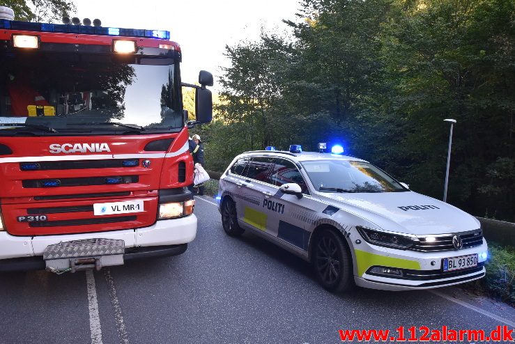 Campingvogn blev kastet op i luften. Ribe Landevej ved Nedebro. 08/10-2017. Kl. 17:05.