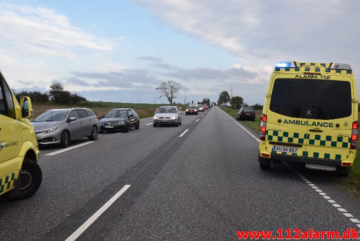 FUH med fastklemt. Motortrafikvejen ( Rute 28 ) 22/10-2017. Kl. 16:11.