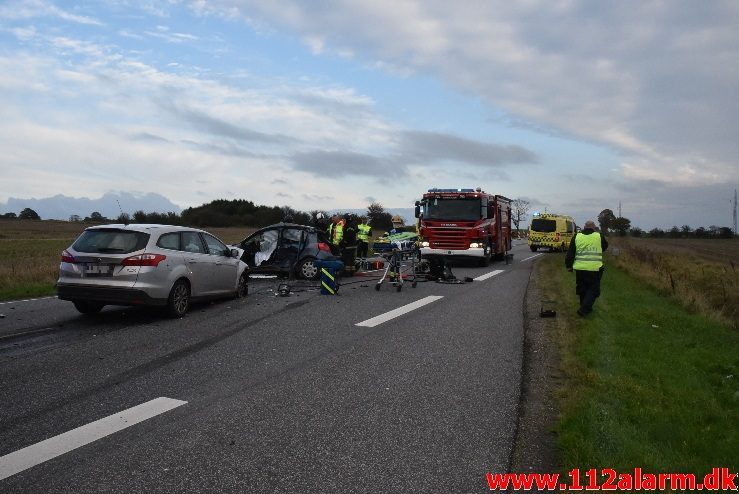 FUH med fastklemt. Motortrafikvejen ( Rute 28 ) 22/10-2017. Kl. 16:11.