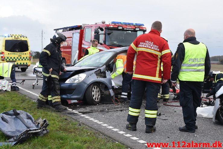 FUH med fastklemt. Motortrafikvejen ( Rute 28 ) 22/10-2017. Kl. 16:11.