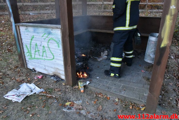 Mindre Bygningsbrand. Sofievej i Vejle. 30/10-2017. Kl. 15:54.