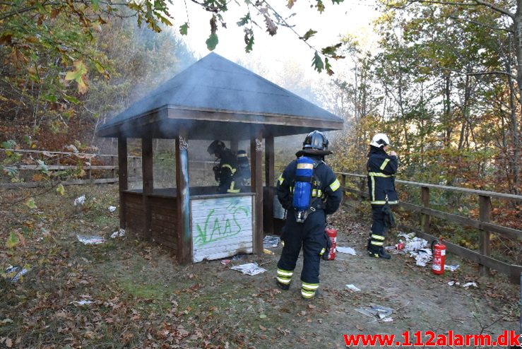 Mindre Bygningsbrand. Sofievej i Vejle. 30/10-2017. Kl. 15:54.