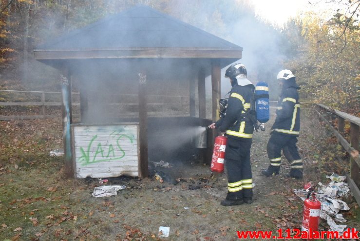 Mindre Bygningsbrand. Sofievej i Vejle. 30/10-2017. Kl. 15:54.