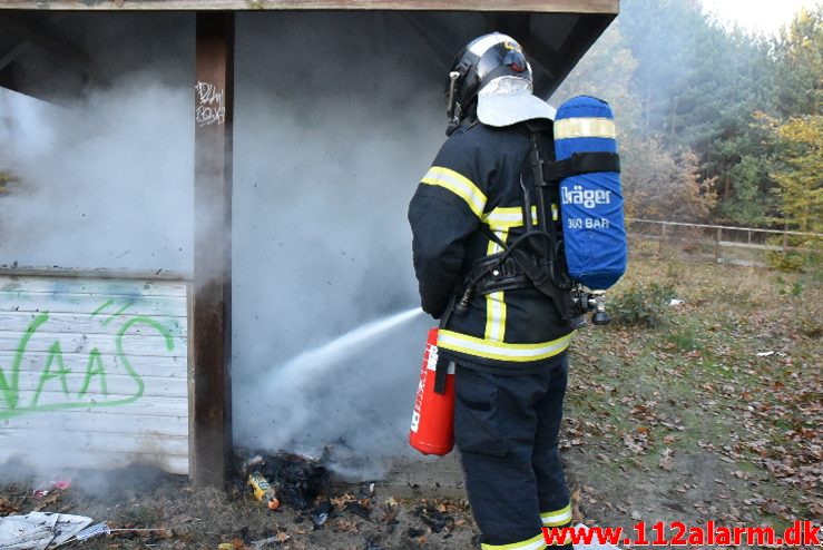 Mindre Bygningsbrand. Sofievej i Vejle. 30/10-2017. Kl. 15:54.