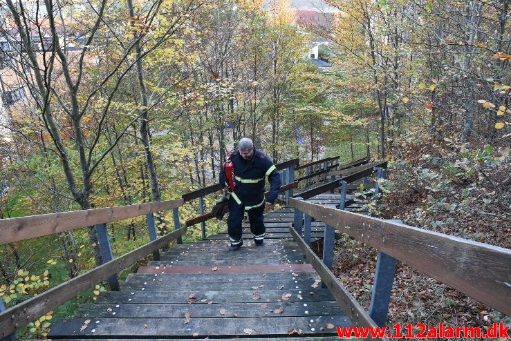 Mindre Bygningsbrand. Sofievej i Vejle. 30/10-2017. Kl. 15:54.