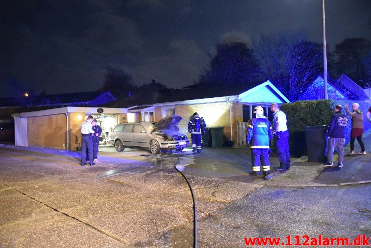 Bilbrand. Vindingvej i Vinding. 01/11-2017. Kl. 20:11.