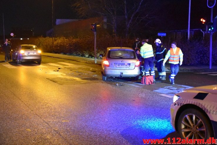 FUH med fastklemt. Horsensvej i Vejle. 01/12-2017. Kl. 21:24.