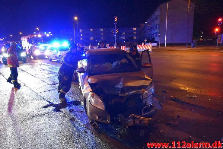 FUH med fastklemt. Horsensvej i Vejle. 01/12-2017. Kl. 21:24.