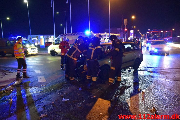 FUH med fastklemt. Horsensvej i Vejle. 01/12-2017. Kl. 21:24.