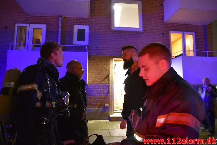 Bygn.brand-Etageejendom. Østerled 22 i Vejle. 13/12-2017. Kl. 22:12.