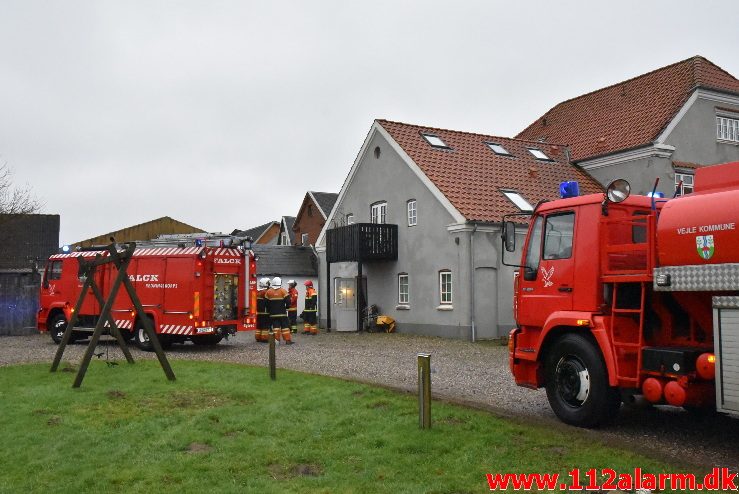 Brand i Lejlighed. Ribevej i Ødsted. 24/12-2017. Kl. 14:30.