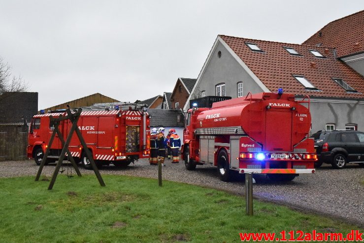 Brand i Lejlighed. Ribevej i Ødsted. 24/12-2017. Kl. 14:30.