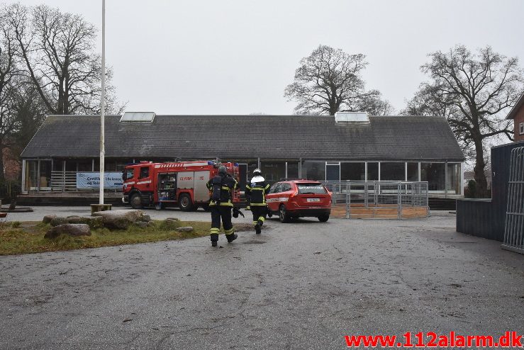 Mindre brand på Midtbyskolen. Strandgade 2 i Vejle. 11/01-2018. Kl. 13:11.